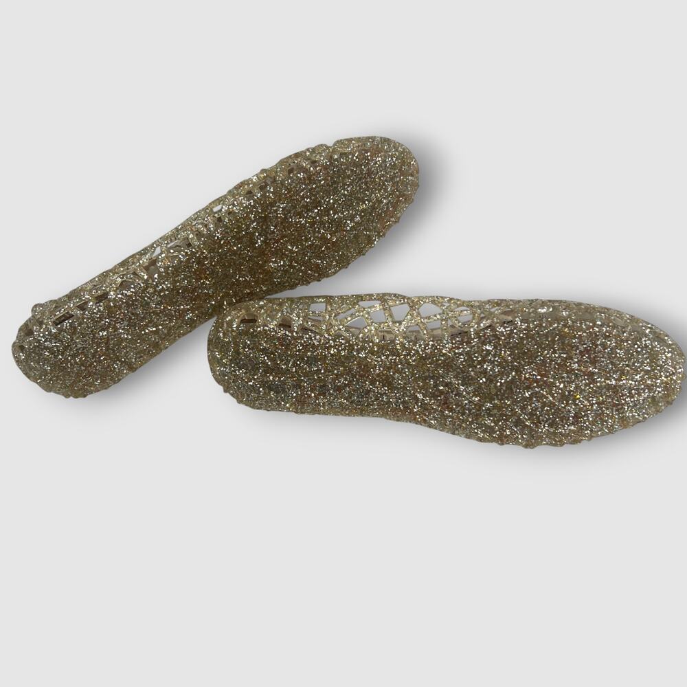 Glaze Gold Glitter Jelly Ballet Flats Women’s Size 11 - Picture 5 of 7